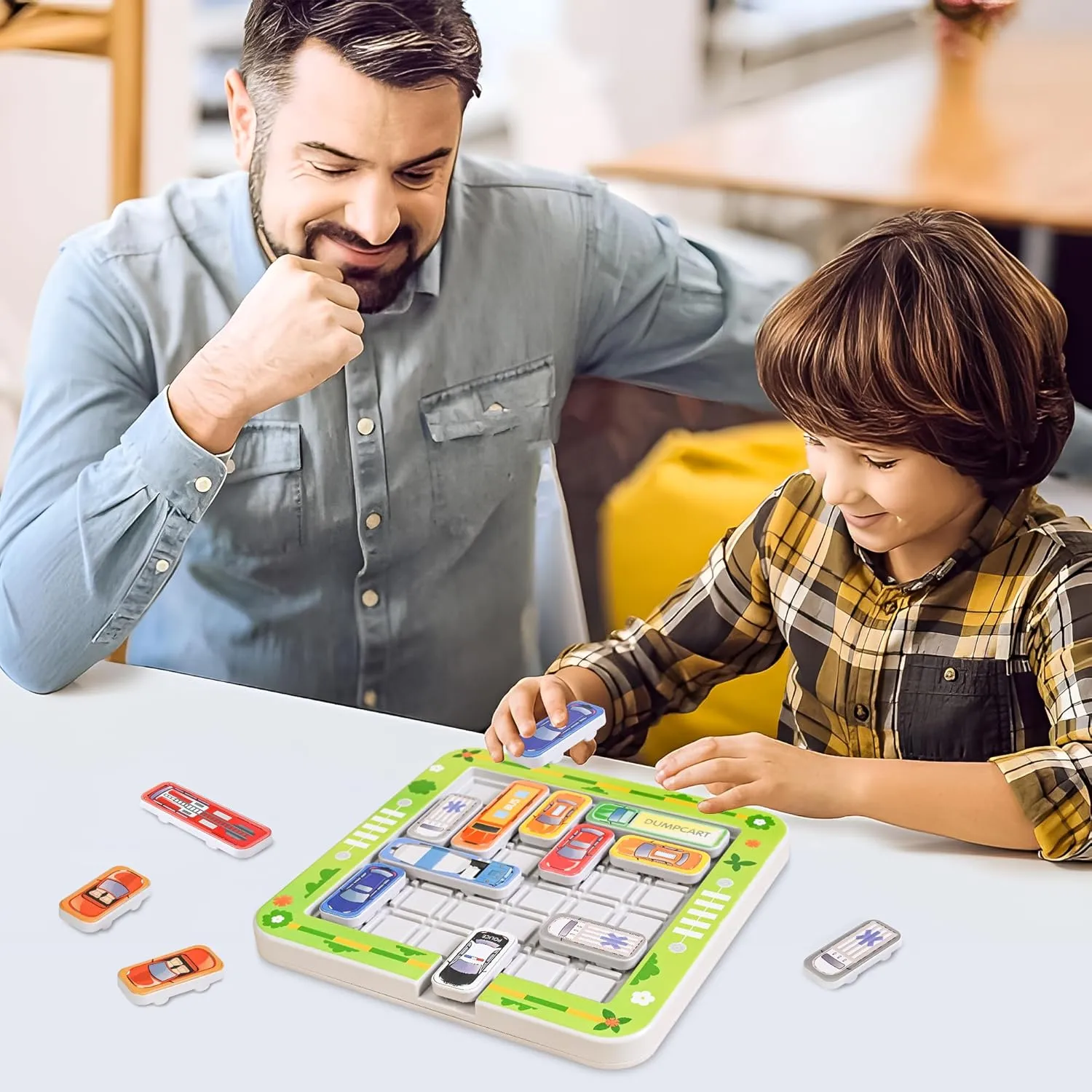 Parking Puzzler Cognitive Skill-Building Travel Game - Magnetic Car Toy with 360/750 Traffic Challenges for Ages 3 , Brain Teaser for Parent-Child Problem Solving Fun(750Magnetic)