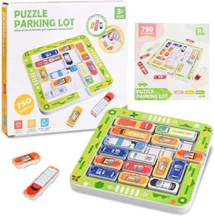Parking Puzzler Cognitive Skill-Building Travel Game - Magnetic Car Toy with 360/750 Traffic Challenges for Ages 3 , Brain Teaser for Parent-Child Problem Solving Fun(750Magnetic)