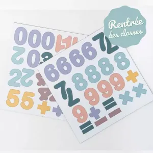 Pastel Magnetic Numbers – Educational Game – Set of 100 Magnets