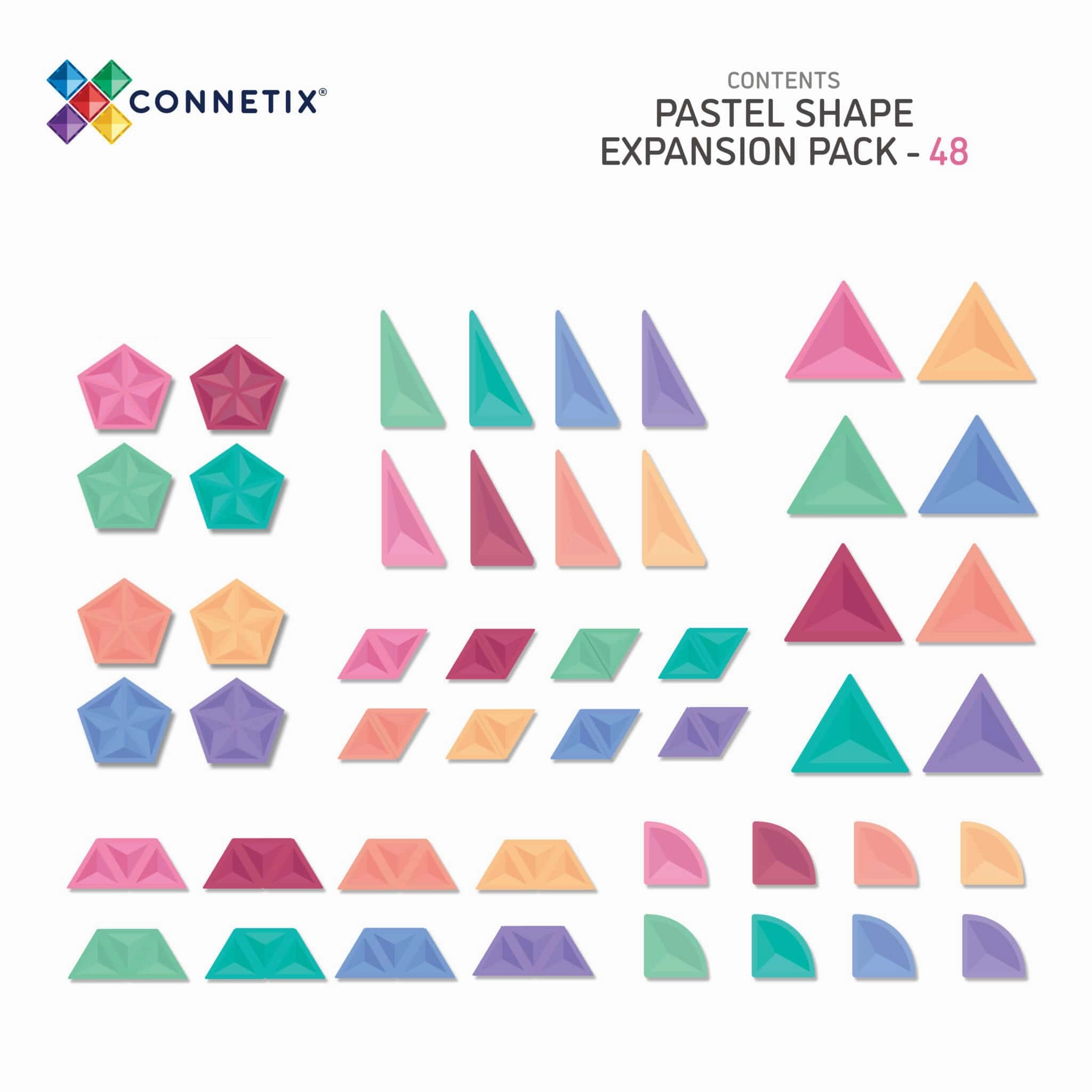 Pastel Shape Expansion Pack 48 pc