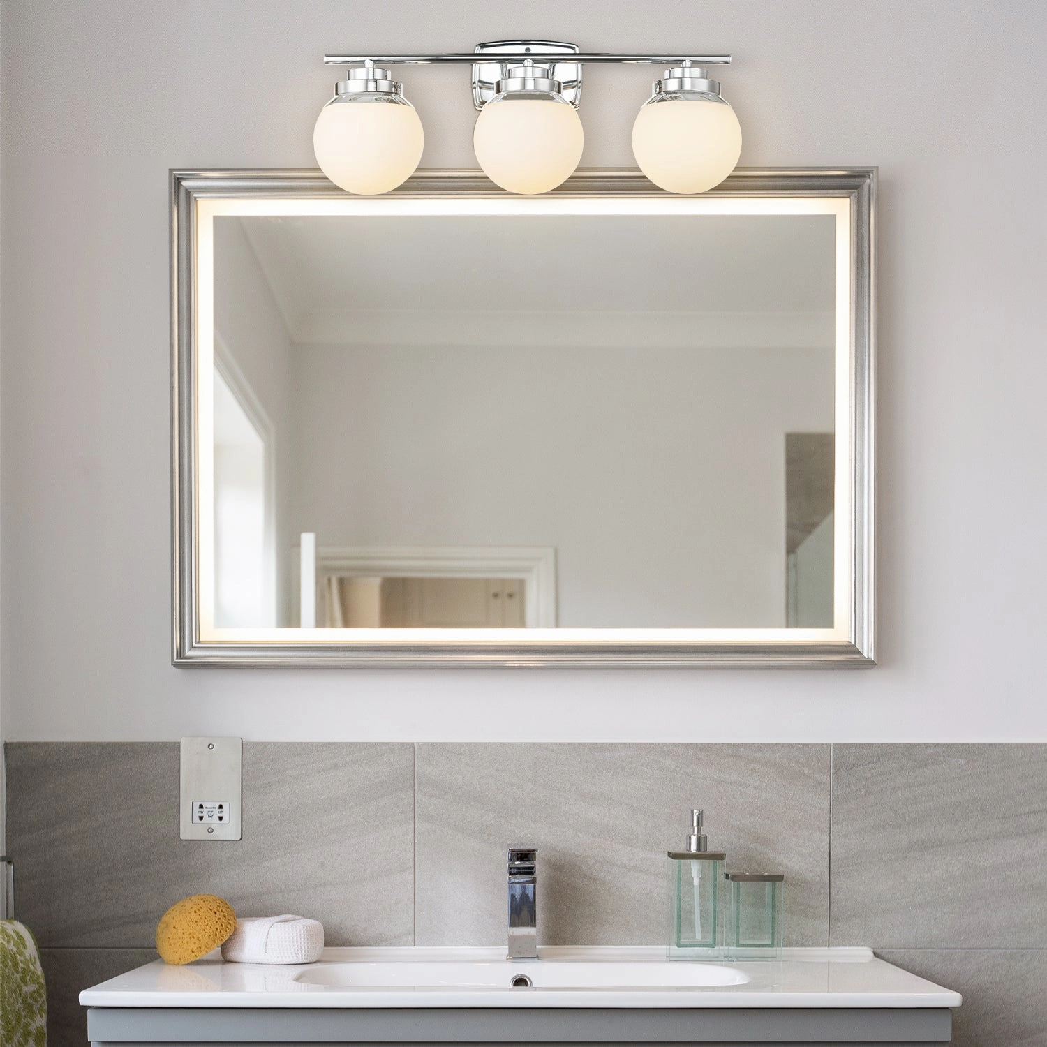 Pearson 3-Light Chrome Vanity Light