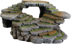 PENN-PLAX (REP183) Reptology Shale Scape Step Ledge & Cave Hideout – Decorative Resin for Aquariums & Terrariums – Great for Reptiles, Amphibians, and Fish – Large