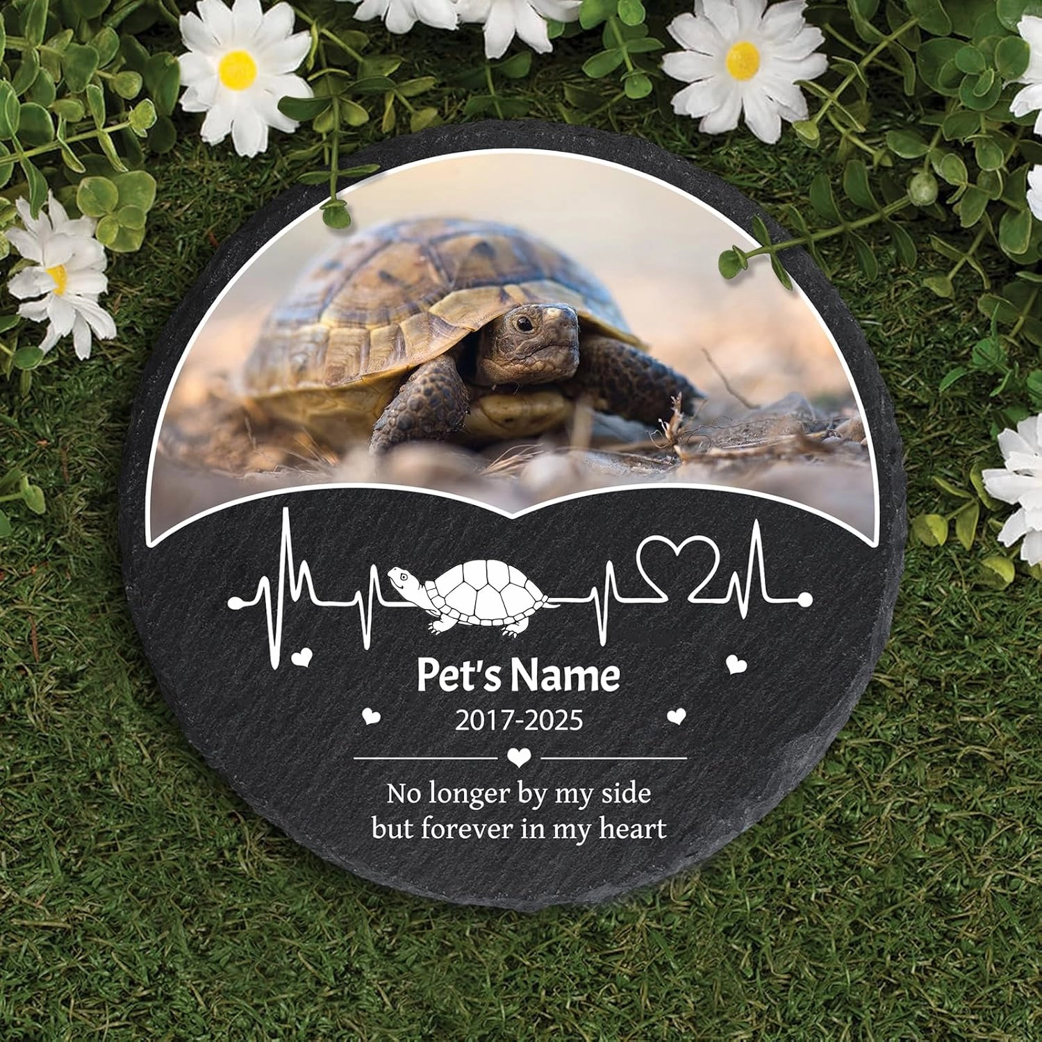 Personalized Pet Turtle Grave Markers, Pet Turtle Headstones, Lost of Pet Turtle Sympathy Gifts, Pet Turtle Memorial Stone Outdoor, Turtle Tombstones for Graves, Pet Memorial Stone for Turtle