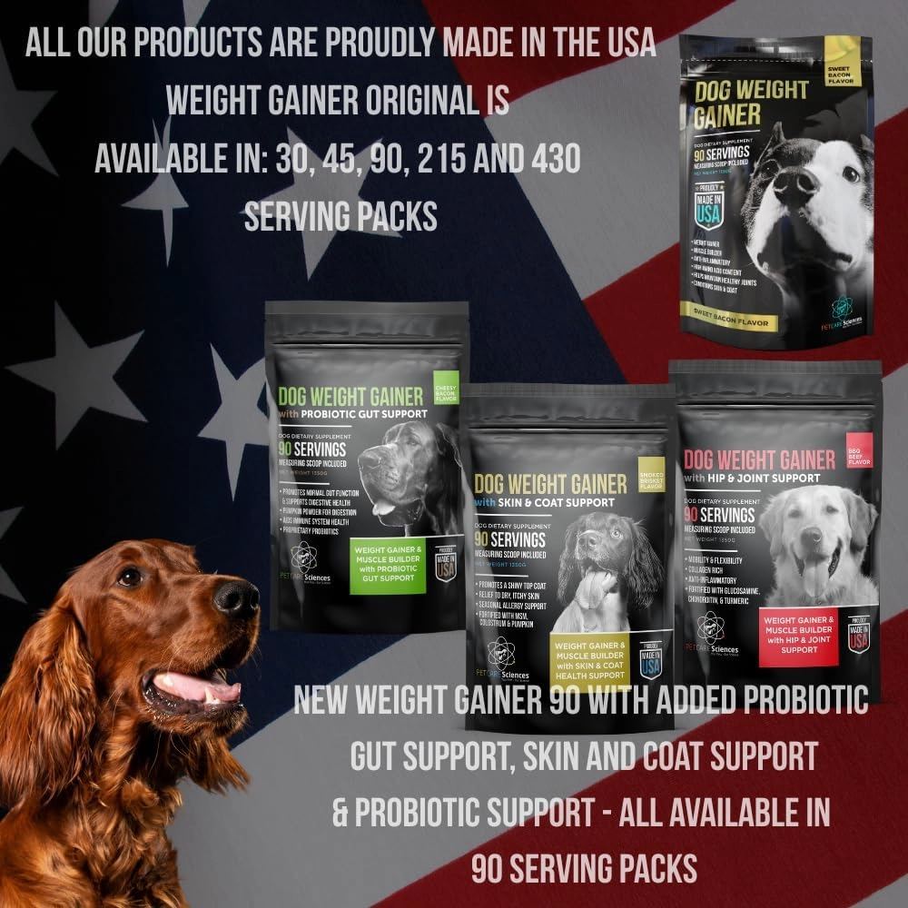 PET Care Science 8 lbs of Dog Weight Gainer - Weight Gain Supplements for Dogs - Canine and Dog Muscle Builder