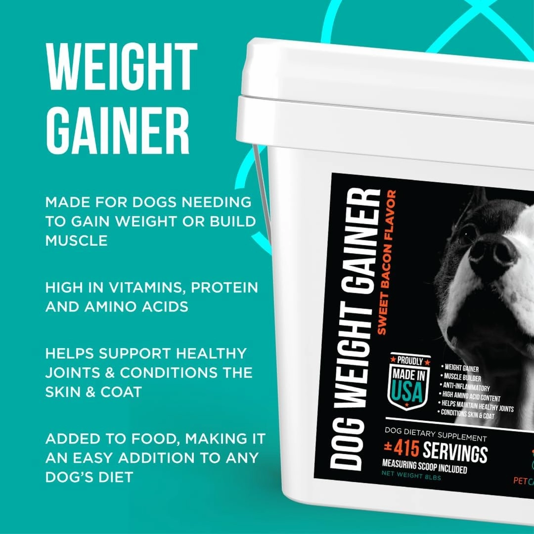 PET Care Science 8 lbs of Dog Weight Gainer - Weight Gain Supplements for Dogs - Canine and Dog Muscle Builder