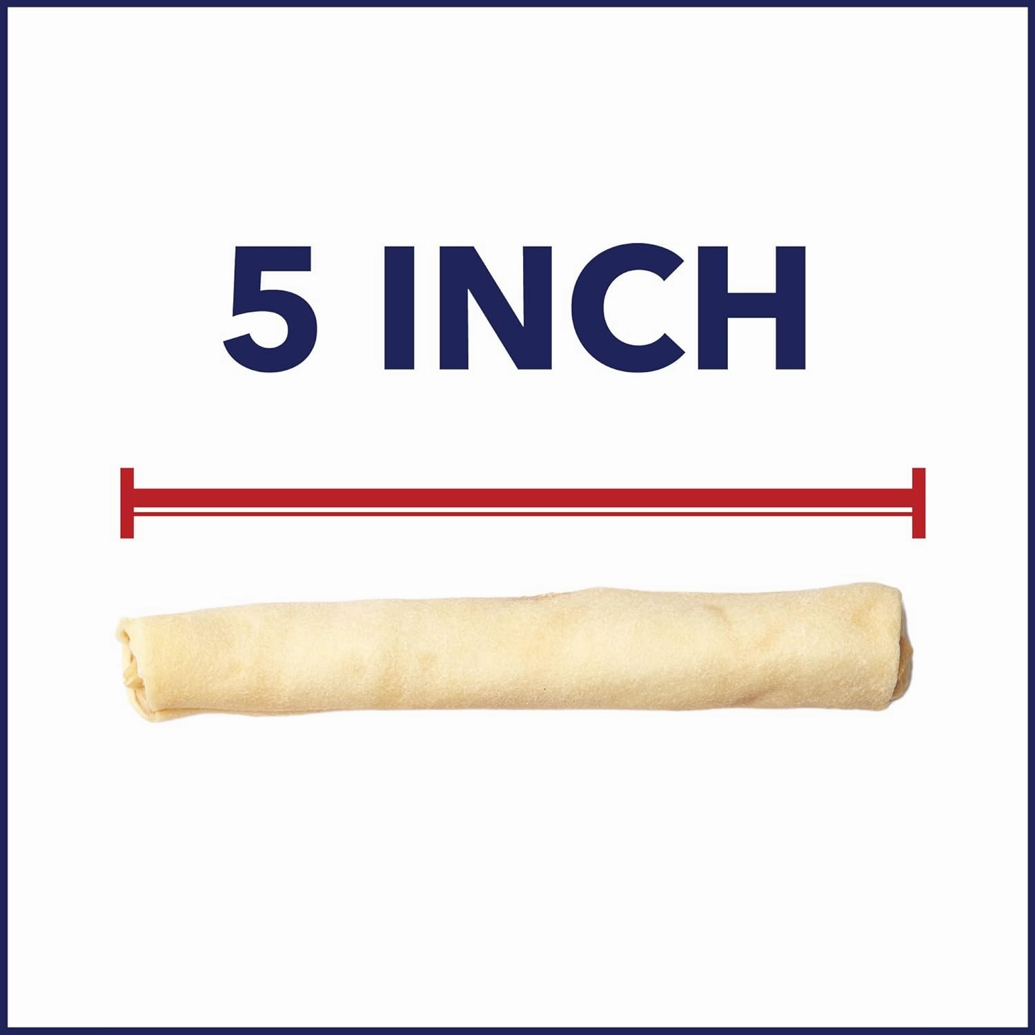 Pet Factory 100% Made in USA Beefhide 5" Chip Rolls Dog Chew Treats - Natural Flavor, 22 Count/1 Pack