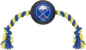 Pets First NHL Buffalo Sabres Puck Toy for Dogs & Cats. Play Hockey with Your Pet with This Licensed Dog Tough Toy Reward!