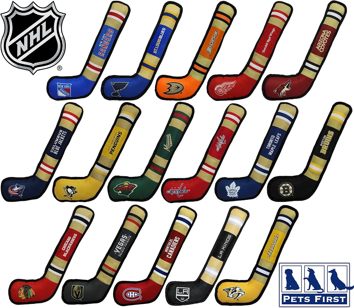 Pets First NHL Winnipeg Jets Stick Toy for Dogs & Cats. Play Hockey with Your Pet with This Licensed Dog Tough Toy Reward!