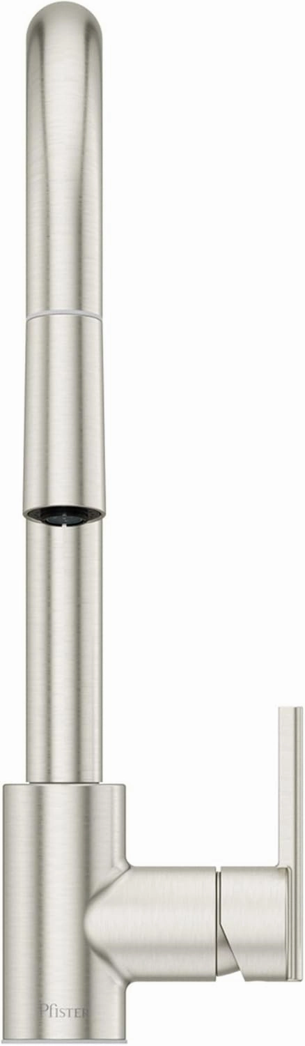 Pfister GT529-BI Brislin 1.8 GPM Single Hole Pull Down Kitchen Faucet with AutoDock Sprayhead, Pfast Connect, and Pforever Seal Valves - Matte Black