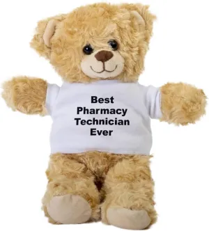 Pharmacy Technician Teddy Bear, Gift Stuffed Animal, Plush Teddy Bear with Tee, Welcoming Baby Gift, Gift for Her, Gift for Newborn, Cute Birthday Christmas Basket Gift Idea
