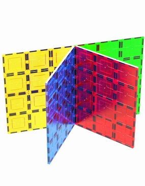 PicassoTiles Big Magnetic Tiles: 4 Pc. Base Stabilizers