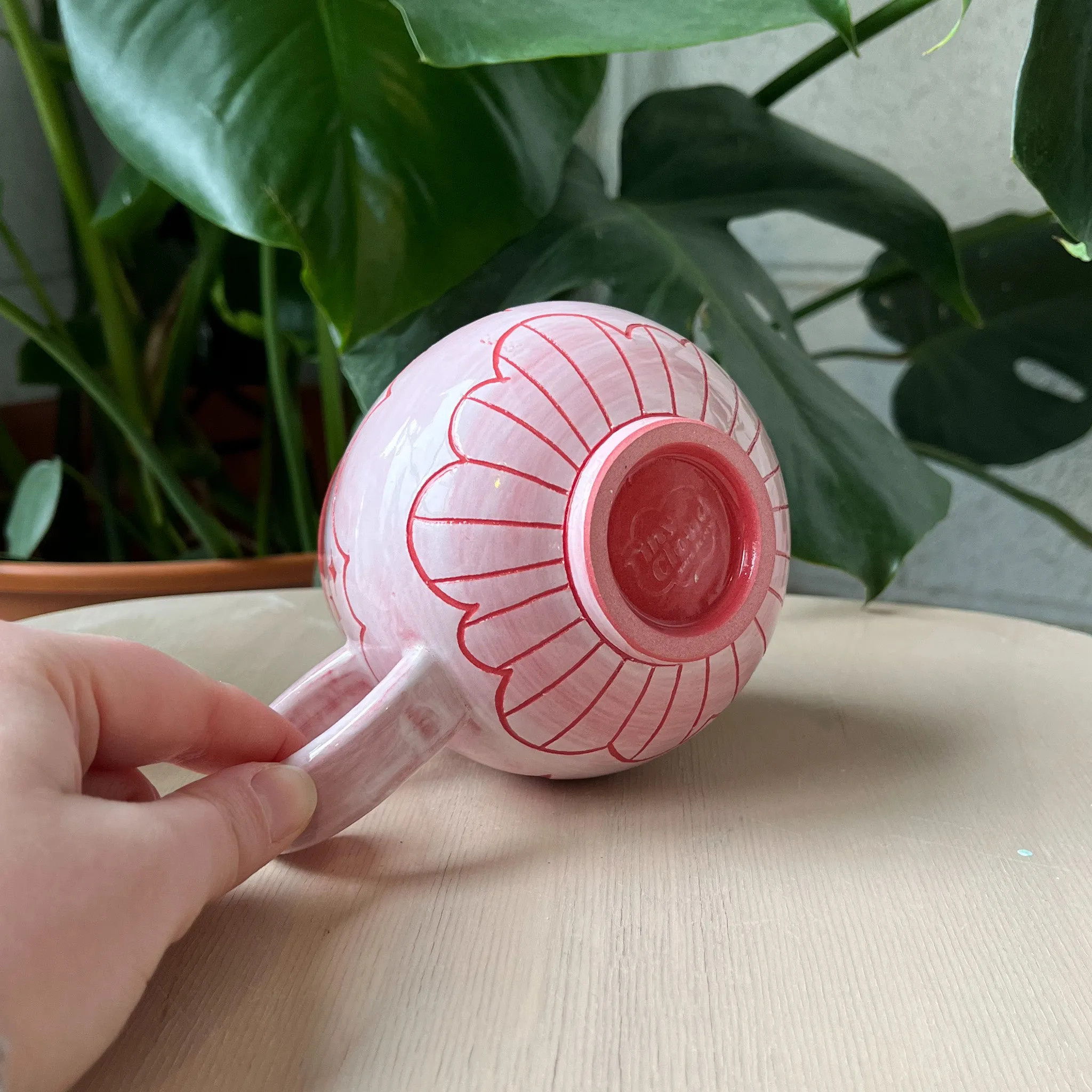Pink Clay Cloud Bottom Mug