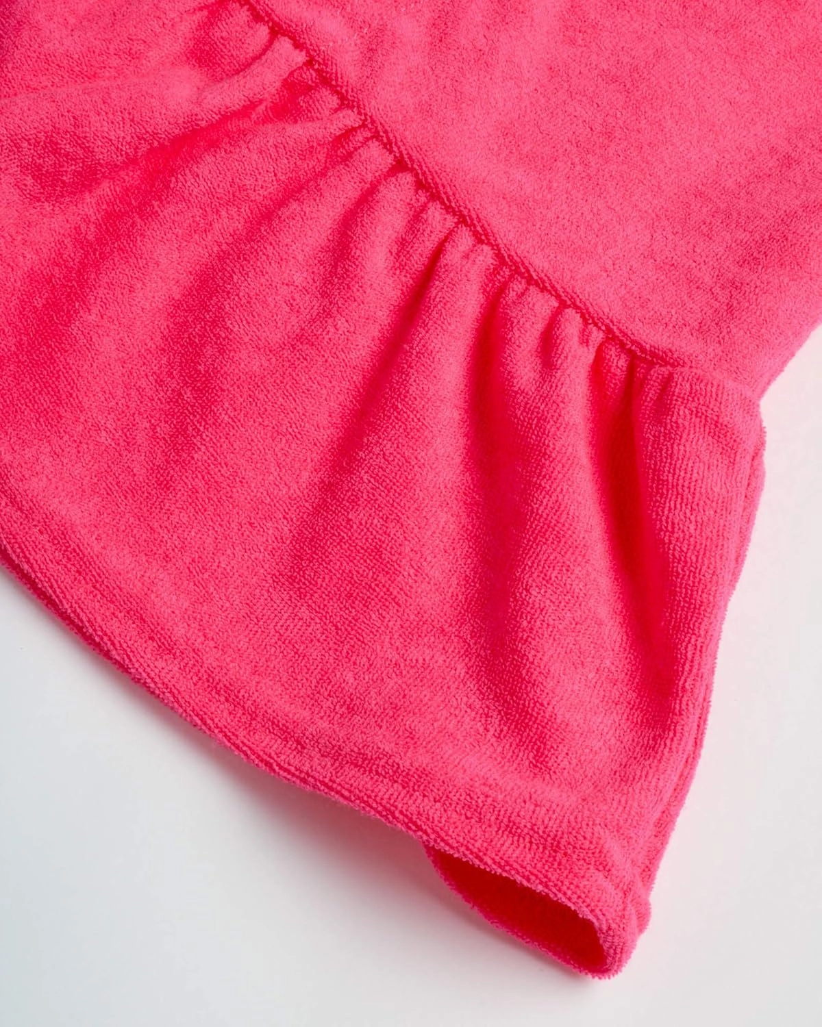 Pink Platinum Girls Swim Cover Up - Full Zip Hooded Ruffled Kids Terry Cloth Bathrobe, Swim Cover Up Dress for Girls (2T-16)
