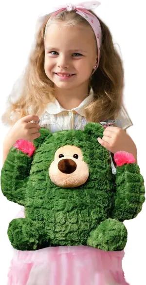 Plant Cactus Stuffed Animals Plush Toys - Super Soft & Washable, Adorable Kids Character Animal Pillows, Perfect for Room Decor, Gifts for Ages 3 , Showcase Your Mood (Green-Cactus,11 inch)