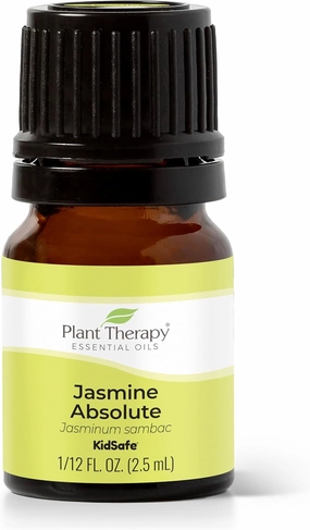 Plant Therapy Jasmine Absolute Essential Oil 100% Pure, Undiluted, Natural Aromatherapy, Therapeutic Grade 2.5 mL (1/12 oz)