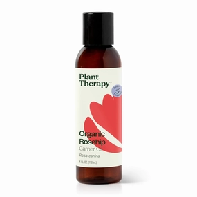 Plant Therapy Organic Rosehip Carrier Oil 4 oz Cold Pressed, Extra Virgin, Vitamins A and E & Essential Fatty Acids