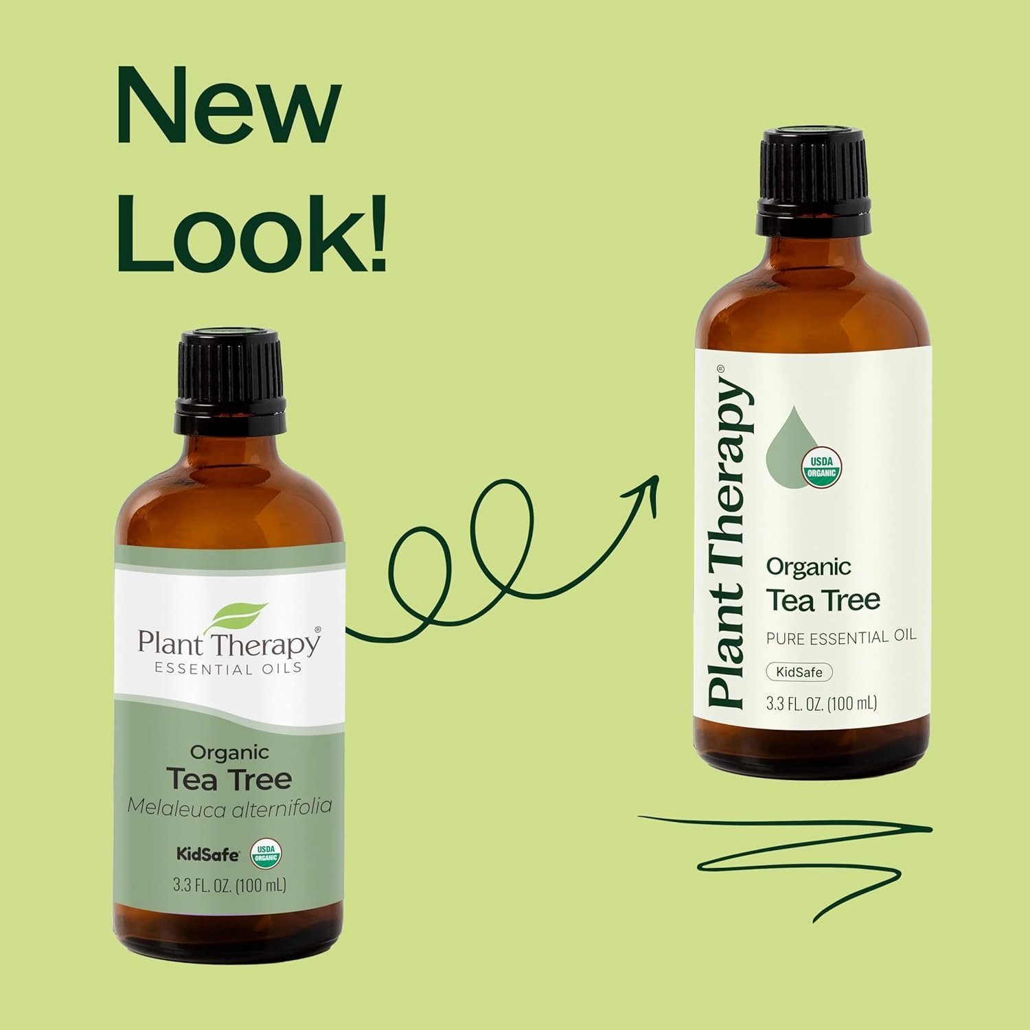 Plant Therapy Organic Tea Tree Oil (Melaleuca) 100% Pure, USDA Certified Organic, Undiluted, Natural Aromatherapy, Therapeutic Grade 100 mL (3.3 oz)