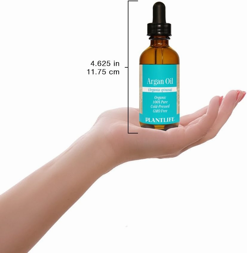 Plantlife Argan Carrier Oil - Cold Pressed, Non-GMO, and Gluten Free Carrier Oils - for Skin, Hair, and Personal Care - 2 oz