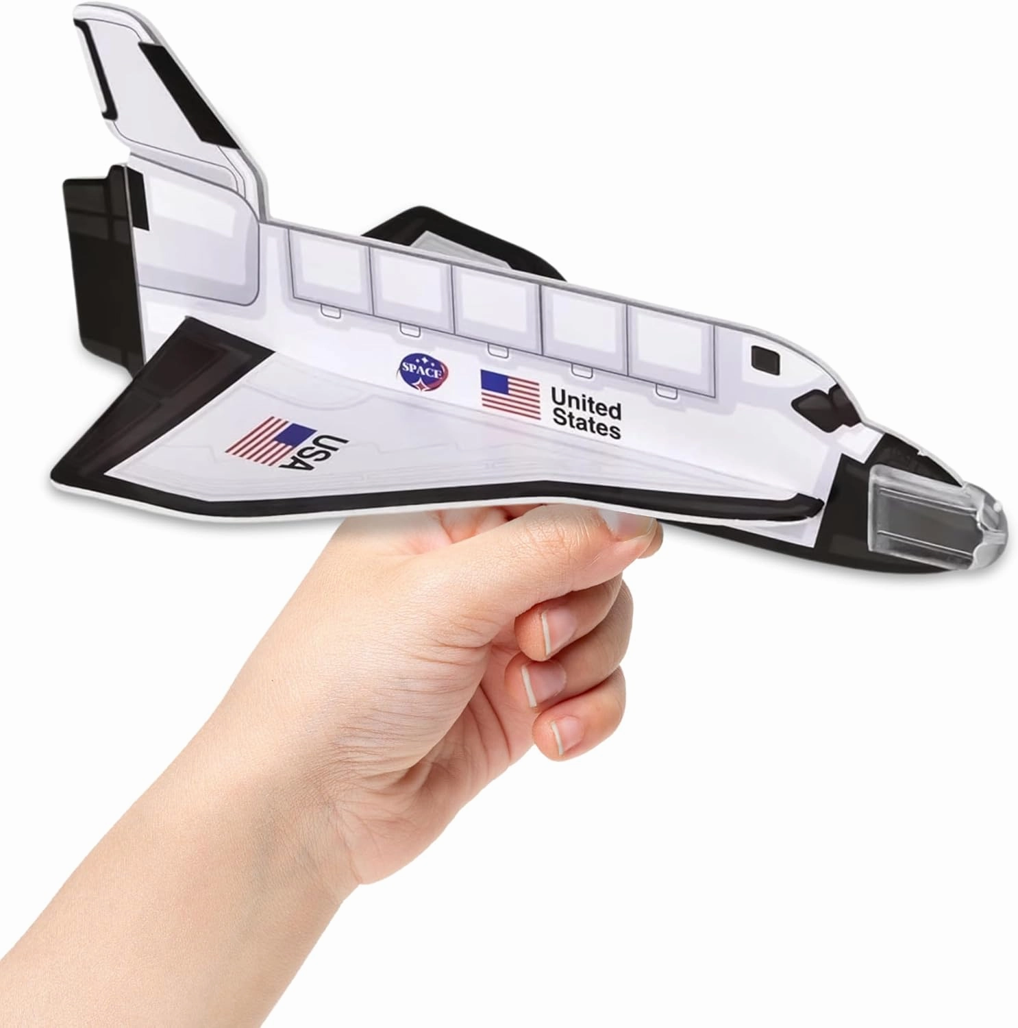 Playbees Space Shuttle Gliders 24 Pack Space Themed Party Favors & Birthday Supplies Mini Ship Toys, Outer Space Decorations, Crafts, Games, Astronaut Shuttle Science Kits & Crafts for Kids 8 Inch