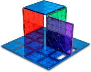 Playmags Super Durable Building Stabilizer Set, Great Add On to All Magnet Tiles Sets, Works with All Leading Brands 1-12"x12" & 4-6"x6" (Colors May Vary)