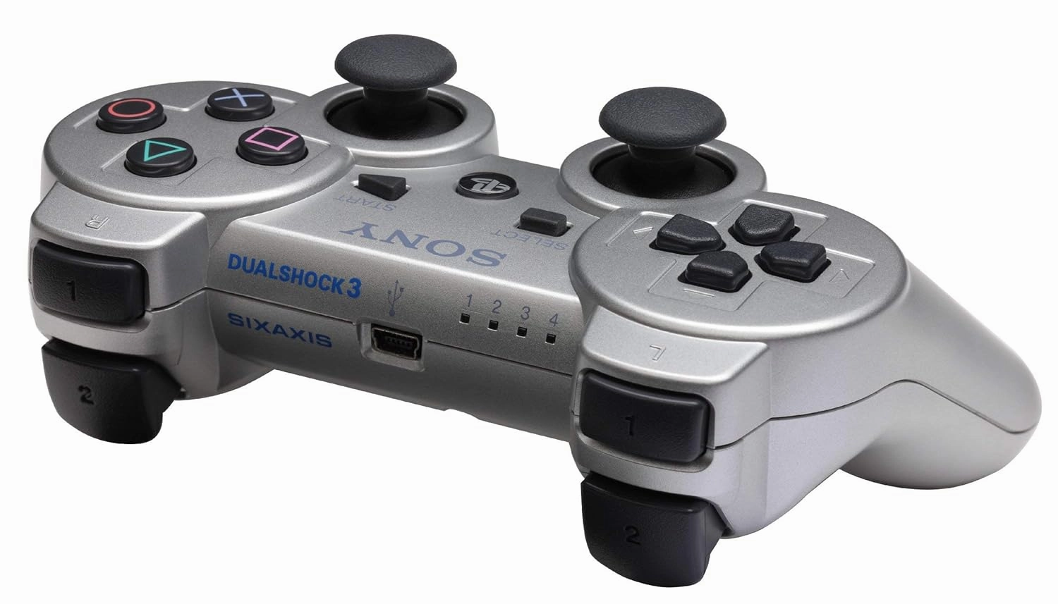PlayStation 3 Dualshock 3 Wireless Controller (Satin Silver) (Renewed)