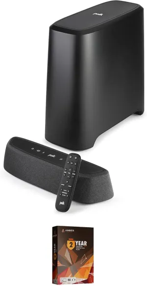 Polk MAGNIFI-Mini-AX 3.1 MagniFI Mini AX Soundbar with Wireless Subwoofer with an Additional 1 Year Coverage (2022)