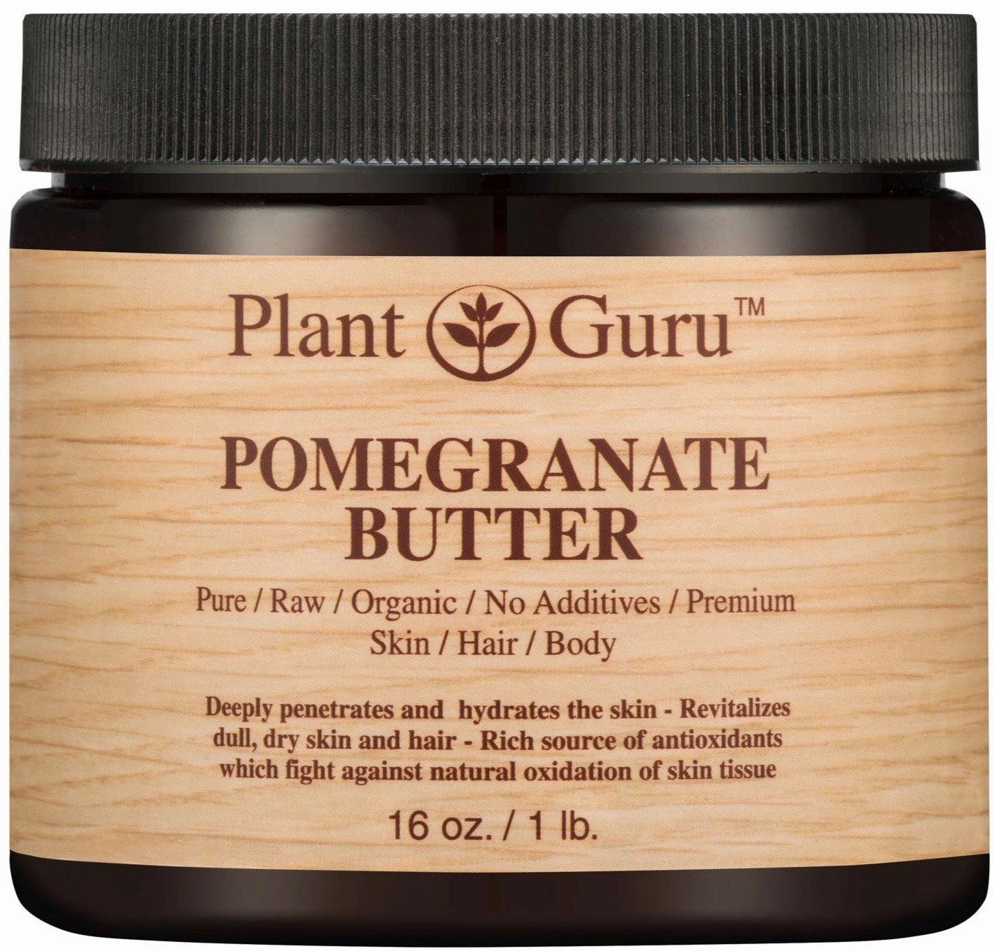 Pomegranate Body Butter 16 oz. 100% Pure Raw Fresh Natural Cold Pressed. Skin Body and Hair Moisturizer, DIY Creams, Balms, Lotions, Soaps.