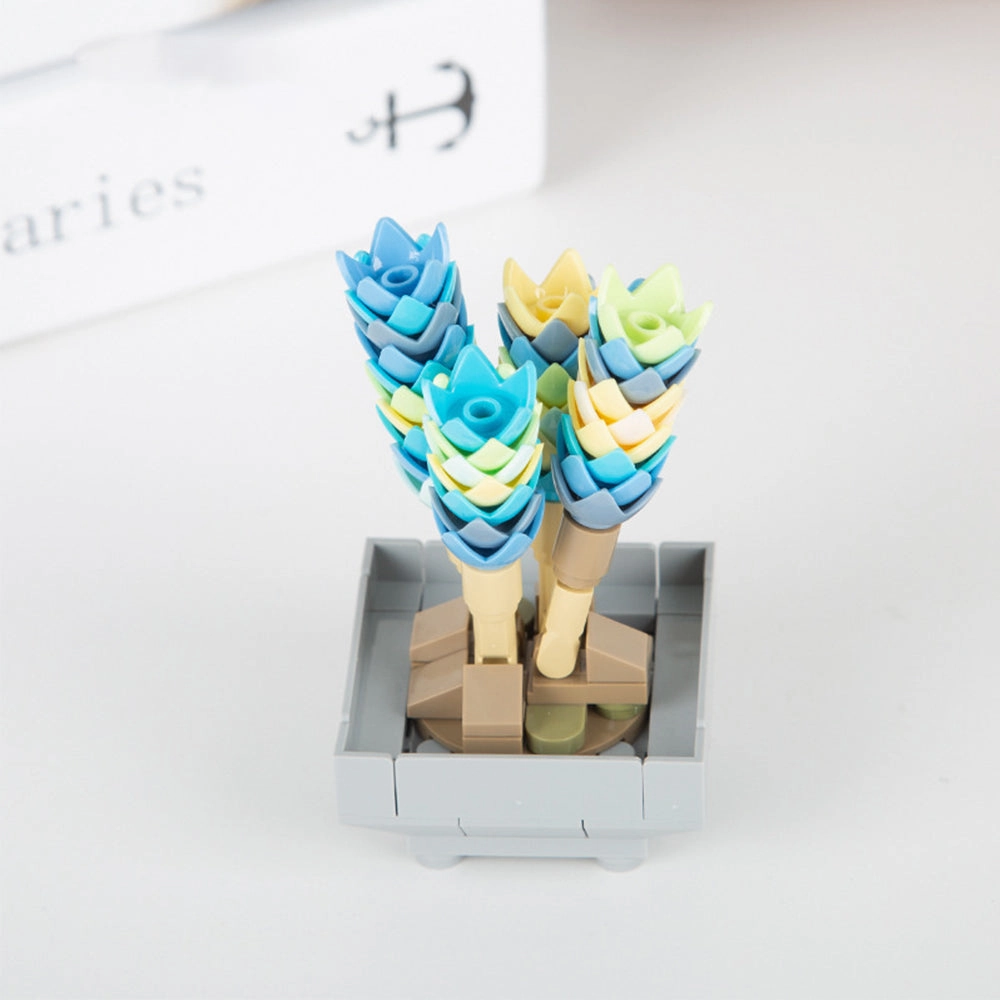 Potted Succulent Building Blocks Succulent Botanical Flower Building Bricks Gifts For Her