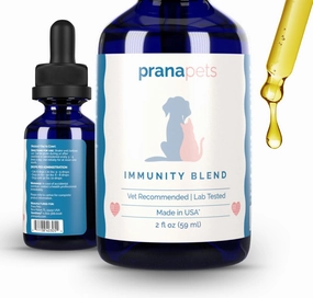 PranaPets Immunity Blend Supplement for Dogs & Cats | Naturally Helps Relieve Fatigue & Weakness in Pets | Promoting Increased Energy, Normal Appetite & Immune Support