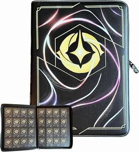 Premium Silly Bear Emporium Lorcana Card Back Themed 1024 Side-Loading Pocket Binder for TCG Trading Cards | Compatible with Lorcana, Yugioh, One Piece, Pokemon, Magic (16 Pockets - Black)