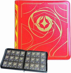 Premium Silly Bear Emporium Lorcana Lore Book Themed 480 Side-Loading Pocket Binder for TCG Trading Cards | Compatible with Lorcana, Yugioh, One Piece, Pokemon, Magic | 12 Pockets Per Page (Red)
