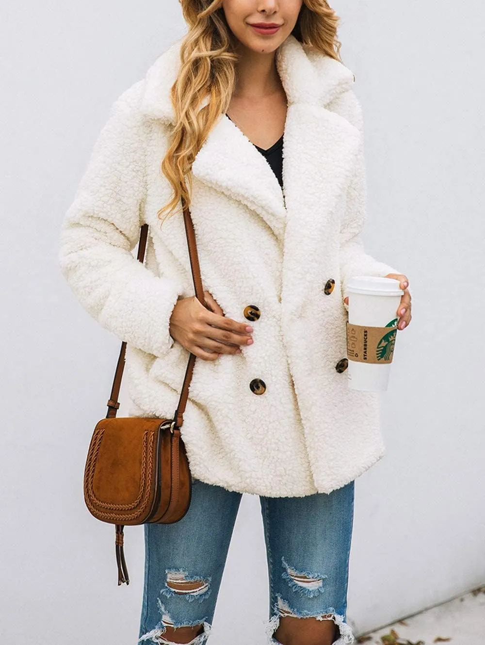 PRETTYGARDEN Women's Fashion Winter Coats Sherpa Fleece Faux Fur Shearling Oversized Trendy Jackets Warm Outerwear Clothing