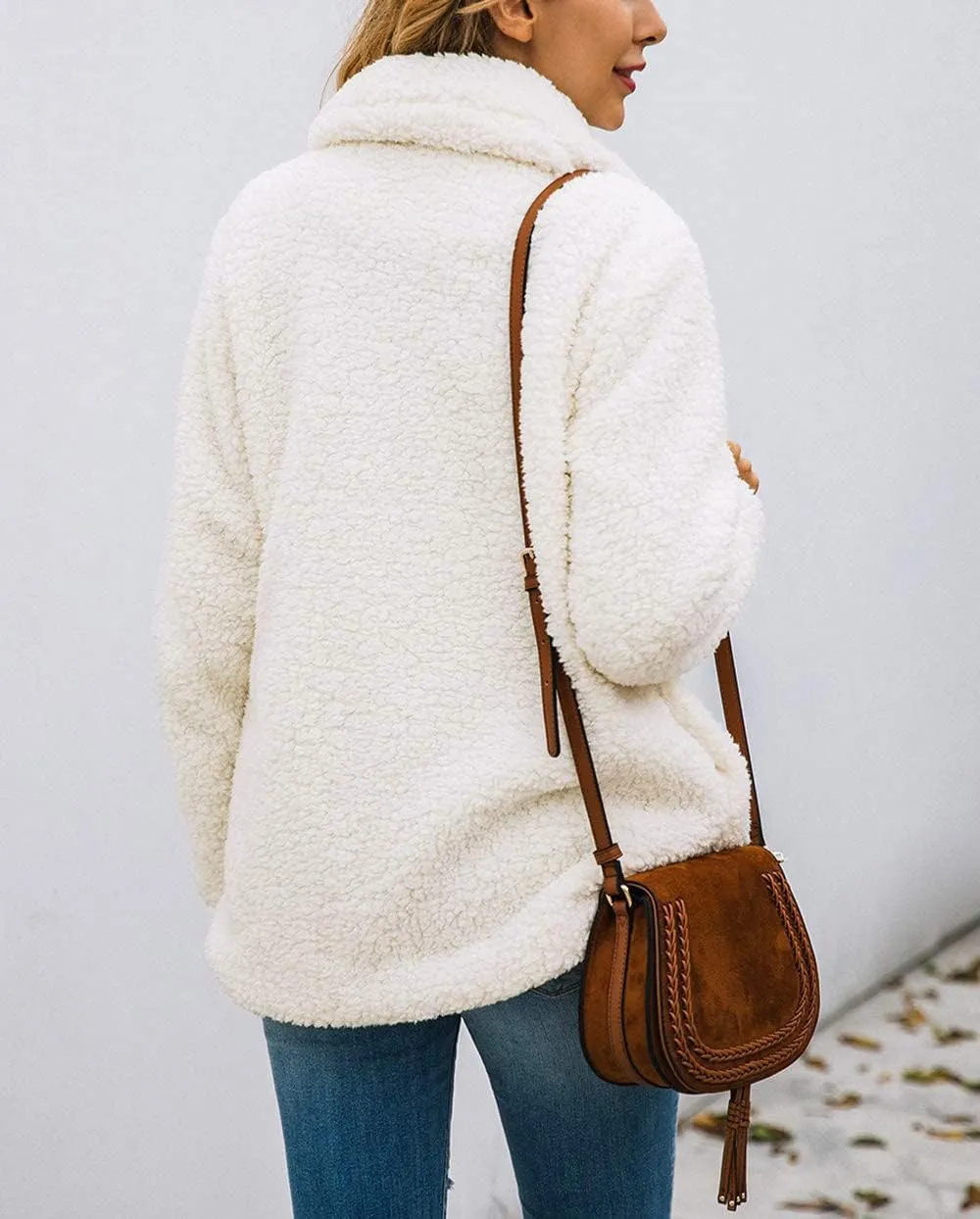 PRETTYGARDEN Women's Fashion Winter Coats Sherpa Fleece Faux Fur Shearling Oversized Trendy Jackets Warm Outerwear Clothing