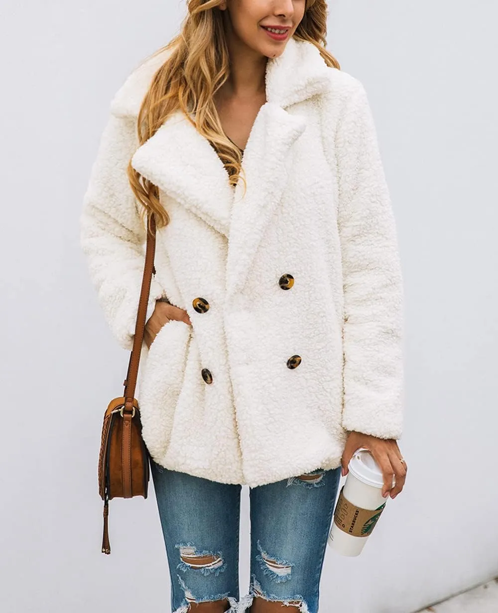 PRETTYGARDEN Women's Fashion Winter Coats Sherpa Fleece Faux Fur Shearling Oversized Trendy Jackets Warm Outerwear Clothing