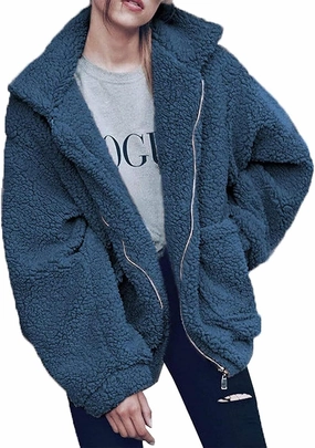 PRETTYGARDEN Women's Fashion Winter Coats Sherpa Fleece Faux Fur Shearling Oversized Trendy Jackets Warm Outerwear Clothing