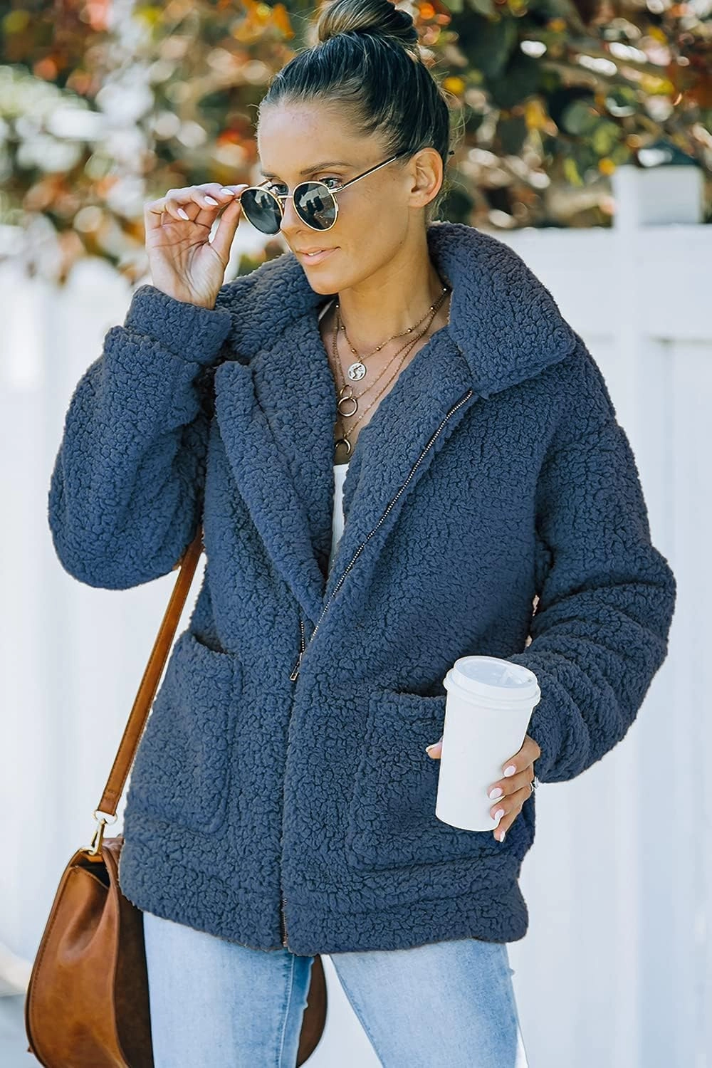 PRETTYGARDEN Women's Fashion Winter Coats Sherpa Fleece Faux Fur Shearling Oversized Trendy Jackets Warm Outerwear Clothing
