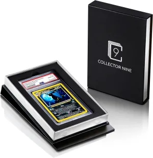 PSA/CGC Display Gift Case Magnetic Flip | Graded Card Storage Slab Shipping Box Holder (Silver, PSA/CGC 3-Pack)