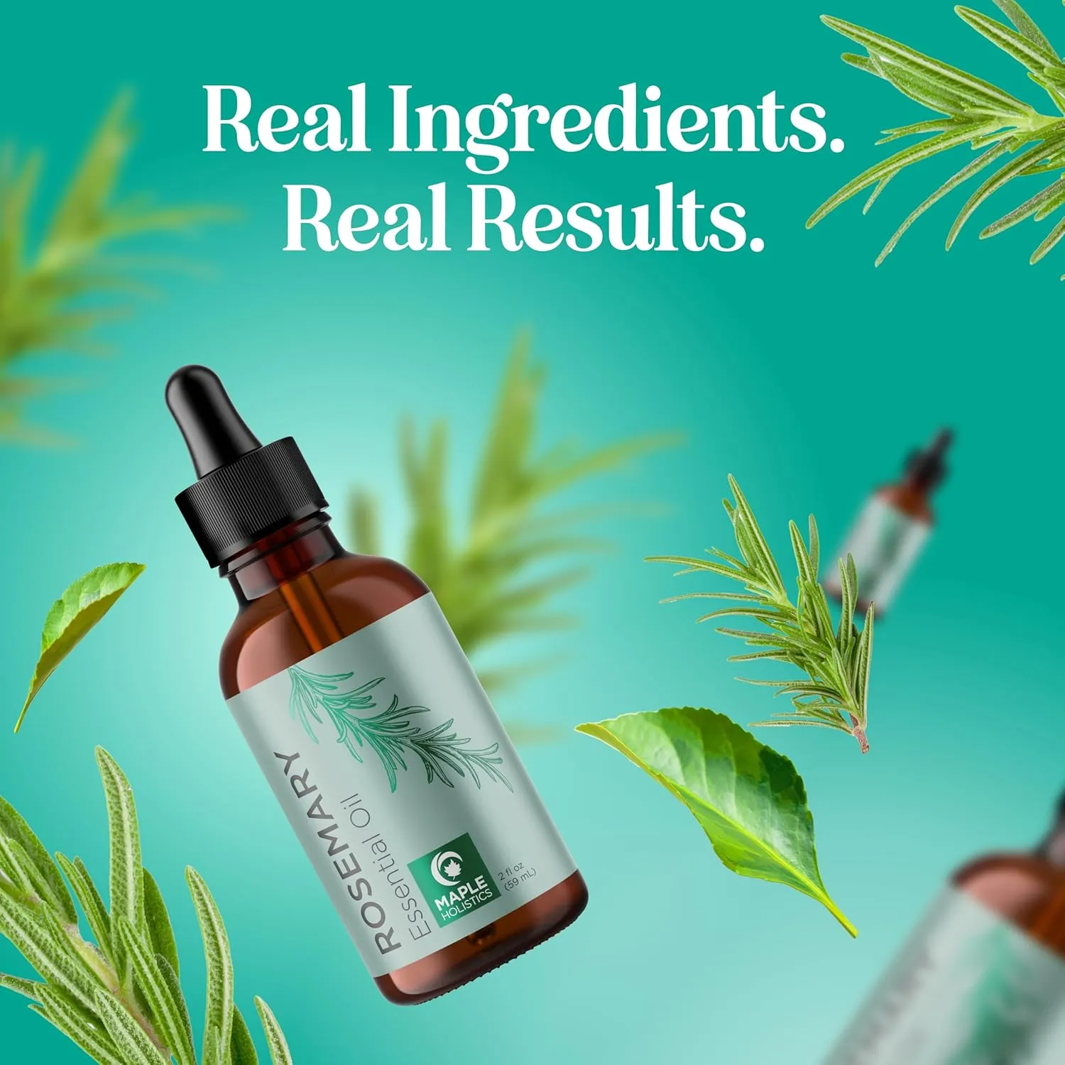 Pure Rosemary Oil for Hair Care - Volumizing Aromatherapy Rosemary Essential Oil for Diffuser Plus Hair Skin and Nail Care - Nourishing Rosemary Hair Oil for Enhanced Shine and Dry Scalp Care (2oz)