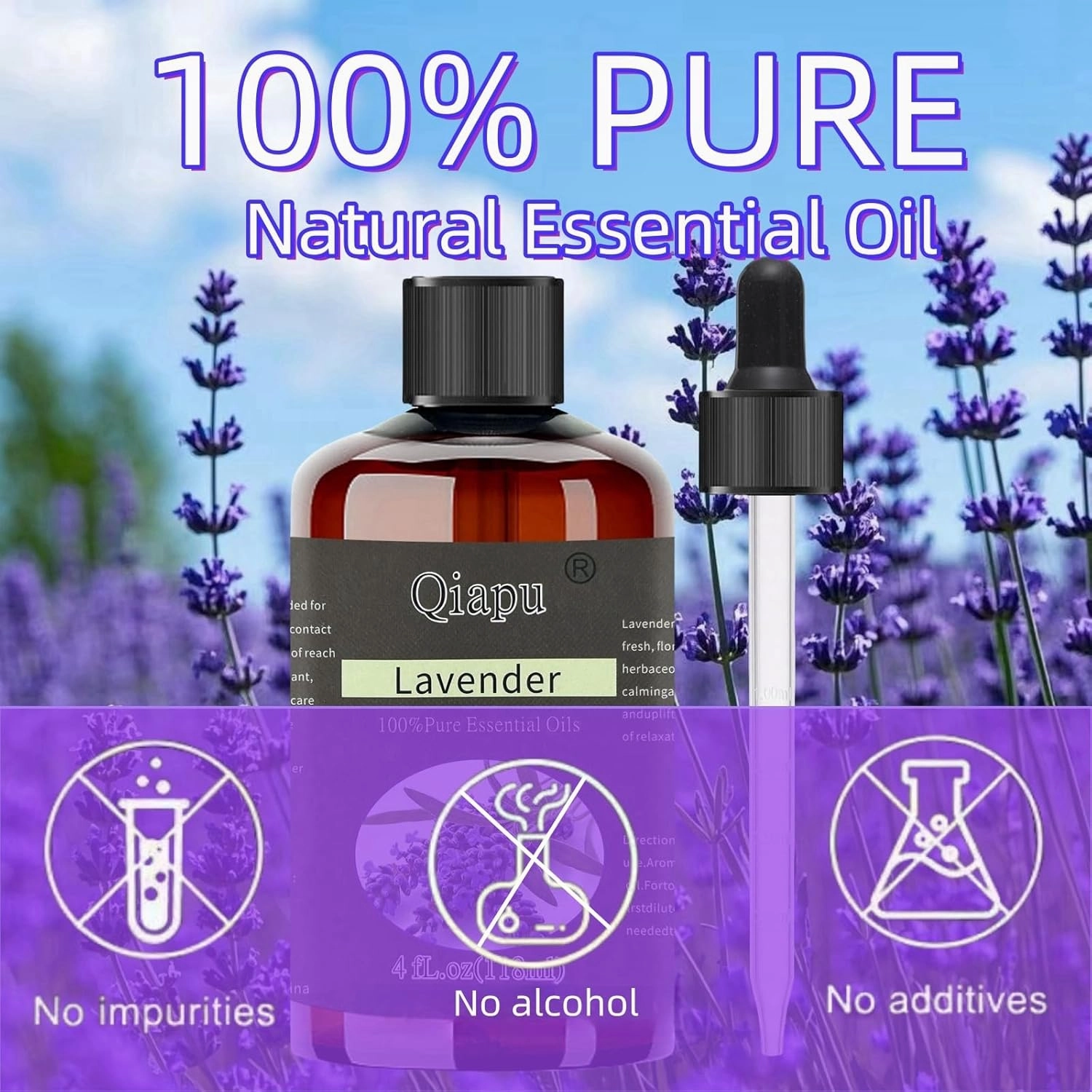 Pure and Natural Scented Oil Essential Oil for Diffuser Premium Aromatherapy Oils for Laundry Scented Oils with Dropper (4 fl.oz-4PCS, Lavender Rose  Sandalwood Tea Tree)