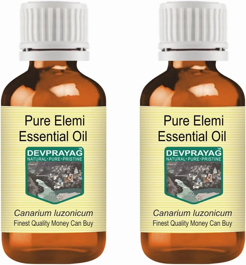 Pure Elemi Essential Oil (Canarium luzonicum) Steam Distilled (Pack of Two) 100ml X 2 (6.76 oz)
