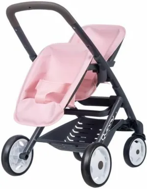 Quinny Twin Toy Pretend Play Pushchair for Dolls and Baby Dolls in Light Pink