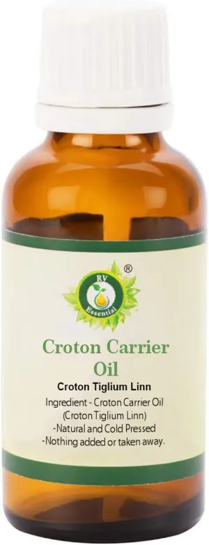 R V Essential Croton Carrier Oil 30ml (1.01oz)- Croton Tiglium Linn (Natural and Cold Pressed)