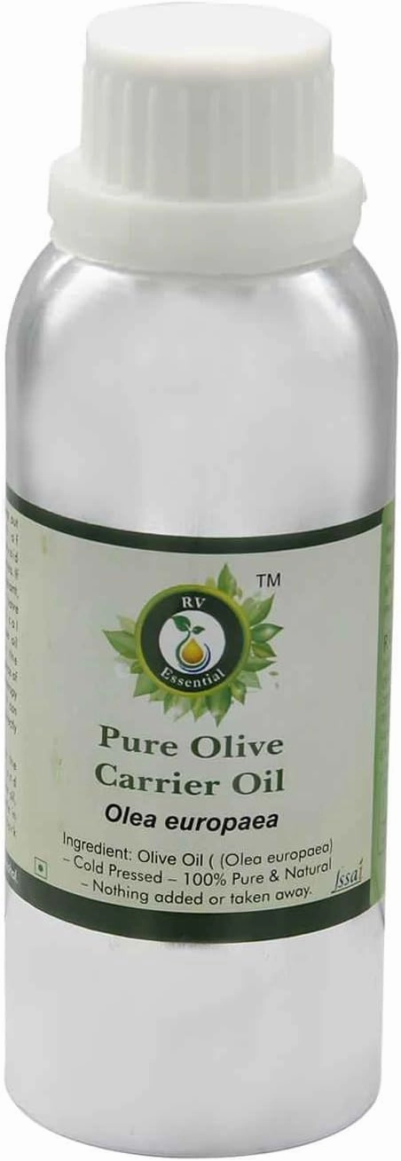 R V Essential Olive Oil | Olea Europaea | Pure Olive Oil | For Hair | Unrefined | 100% Pure Natural | Cold Pressed | 300ml | 10oz