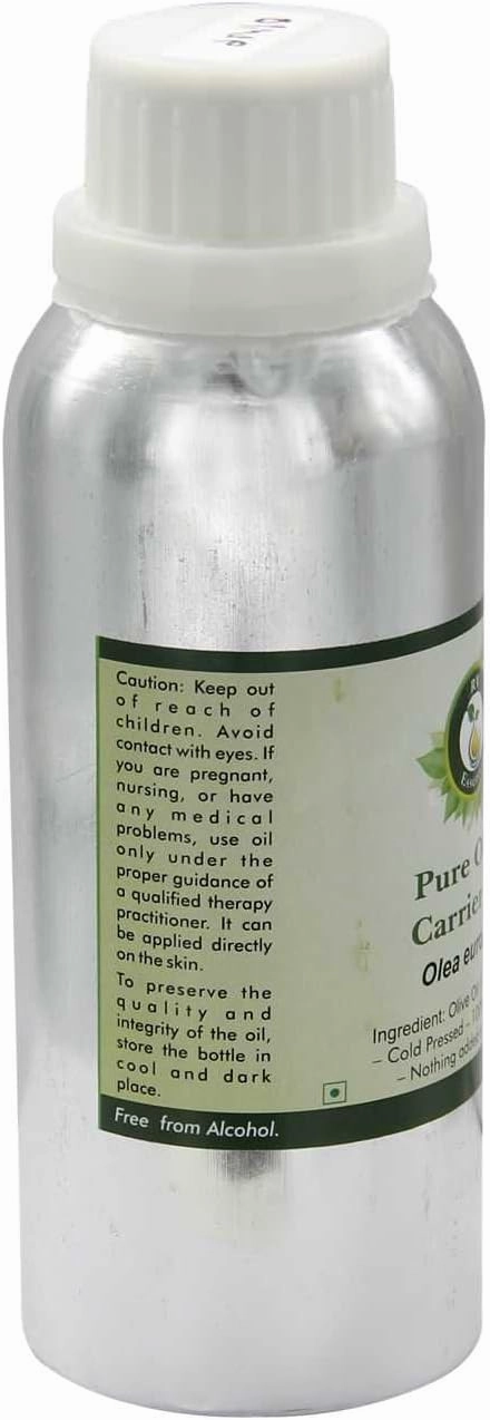 R V Essential Olive Oil | Olea Europaea | Pure Olive Oil | For Hair | Unrefined | 100% Pure Natural | Cold Pressed | 300ml | 10oz