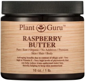 Raspberry Body Butter 16 oz. 100% Pure Raw Fresh Natural Cold Pressed. Skin Body and Hair Moisturizer, DIY Creams, Balms, Lotions, Soaps.