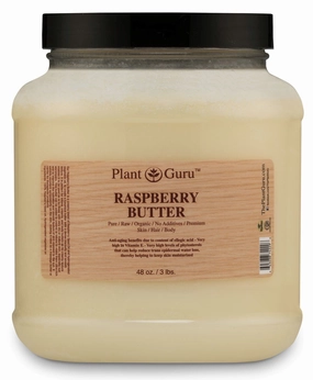 Raspberry Body Butter 3 lb. 100% Pure Raw Fresh Natural Cold Pressed. Skin Body and Hair Moisturizer, DIY Creams, Balms, Lotions, Soaps.
