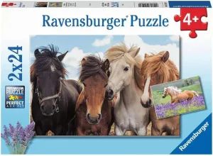 Ravensburger Children's Puzzle 05148 Horse Love Horse Puzzle for Children from 4 Years with 2 x 24 Pieces