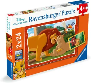 Ravensburger Disney The Lion King: Circle of Life 2x24 Piece Jigsaw Puzzle Set for Kids - Screen-Free Activity Boosts Concentration and Focus