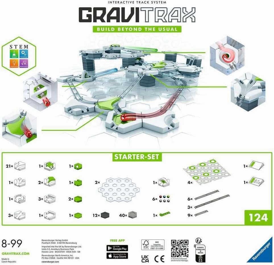 Ravensburger GraviTrax Starter Set - Gravity & Magnetic Marble Game - Challenging STEM Toy for Kids - Brain-Building, Educational Gift - Engages Critical Thinking & Problem Solving - Ages 8 