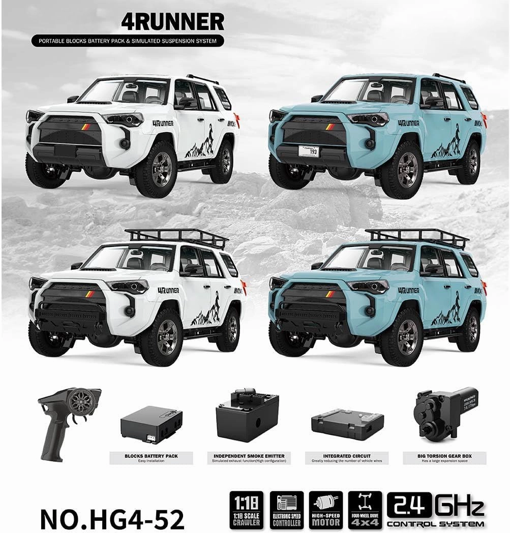 RC Car for Adults, 1/18 Scale High Speed Remote Control Climbing Cars Model, RC Racing Car Mini Electric Off-Road Vehicle Creative Gifts - RTR